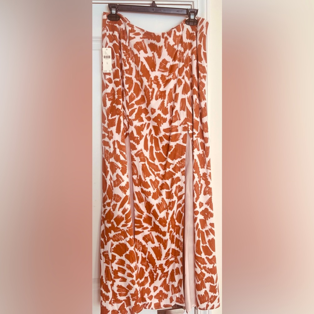 ANTHROPOLOGY-Maeve ankle length skirt with slits